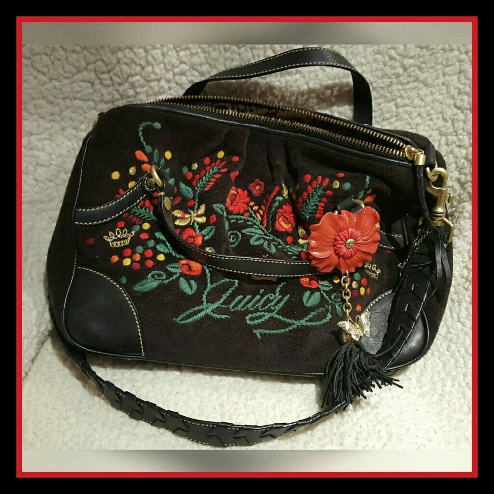 Juicy Couture Hobo, Black Womens Handbag, 12